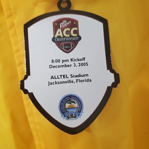 Auburn Sportswear Dr. Pepper 2005 ACC‎ Championship Crew Jacket w/ Lanyard & Pin - Picture 5 of 6